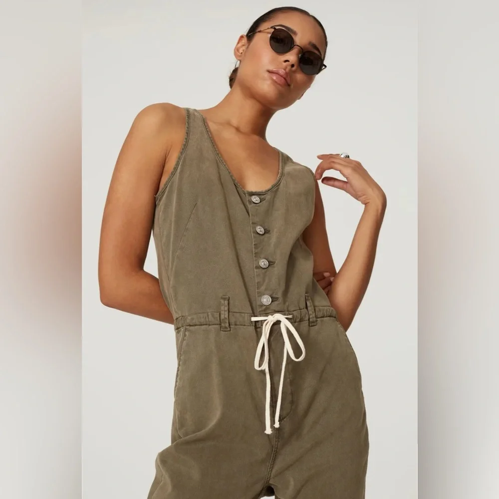 PAIGE Christy Utility Denim Jumpsuit - Picture 2 of 7